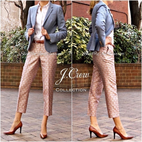 J.Crew Collection blush pink silk foulard capri pants *shop@iamwarrior